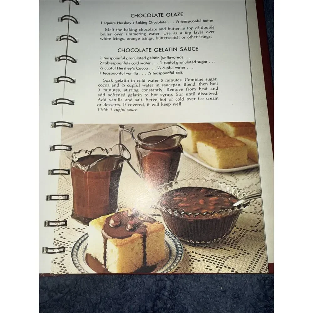 Vintage Hershey's 1934 Cookbook Spiral Reprint 1971 6th Printing Estate Copy VGC